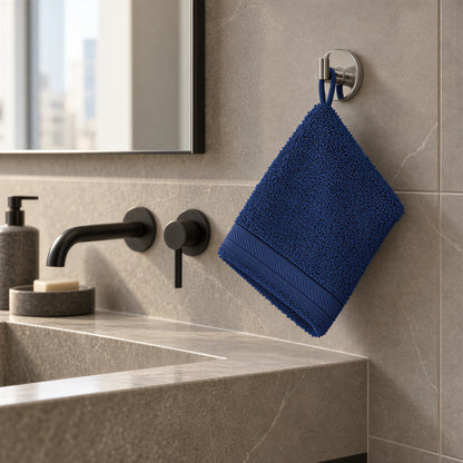 Waschhandschuh Navy aus Walkfrottee – Ambiente im Bad